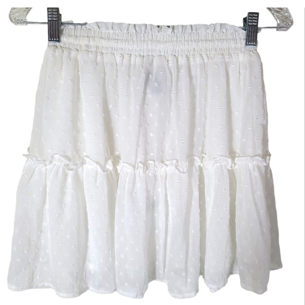 NEW NWT Princess Polly women mini flare skirt size 4, white